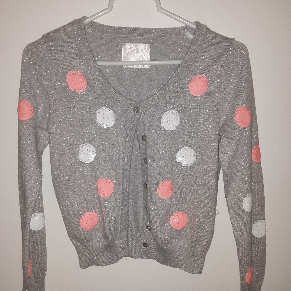 Polka-Dot Gray Sweater